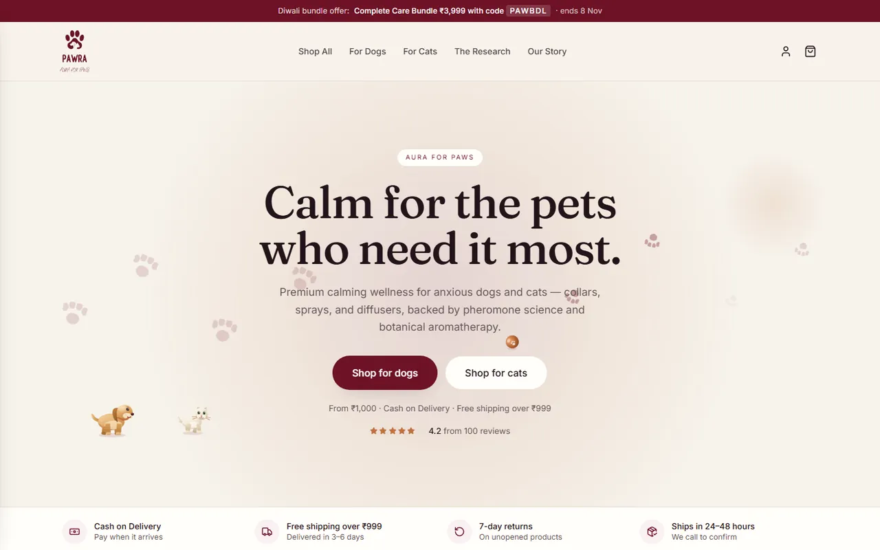 Pawra homepage